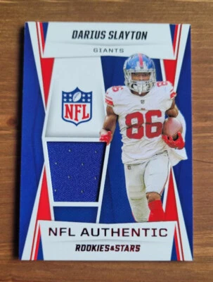 Darius Slayton 2021 Panini Rookies and Stars Patch Card Player-Worn NA-DS Giants - Image 1 of 2
