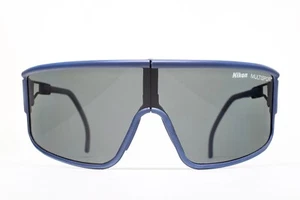 NOS Nikon MULTISPORT SP3635-B Folding Sunglasses polycarbonate lens D.Blue Y2K - Picture 1 of 5