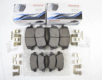 Asianautos Ceramic Front Rear Brake Pads W/Hardware For Hyundai Elantra 17-20 — 第 1/4 张图片