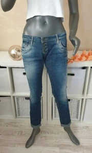 Please Damen Boyfriend Jeans Hose Jeanshose blau mit Knopfleiste Gr. M - Bild 1 von 4