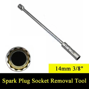 14mm 3/8" Drive Point Remover Wrench Spark Plug Socket Removal Tool For Auto - Picture 1 of 7