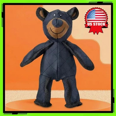 Mighty Bear Pet Soundmaking Toy Plush Interactive Dog Toy Grinding Cleaning GN - Image 1 of 4