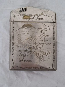 Vintage 1940s Cigarette Case With Ligther MEMORY OF JAPAN Good Condition RARE  - Picture 1 of 7