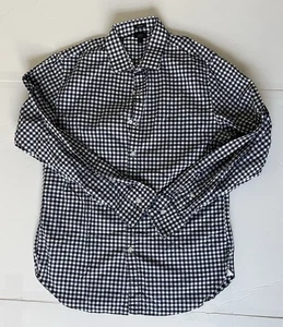 J Crew Shirt Ludlow Fit Mens Blue White Checkered Dress Shirt Button Up Size L - Picture 1 of 4