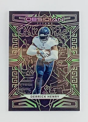 2023 Panini Obsidian Derrick Henry FOTL Green Electric Etch Platinum SSP 01/25 - Image 1 of 4