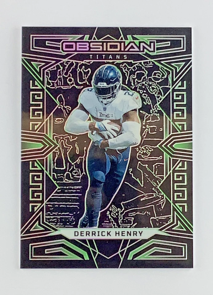 2023 Panini Obsidian Derrick Henry FOTL Green Electric Etch Platinum SSP 01/25 - Image 1 of 4