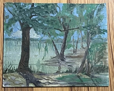 Pintura al óleo de la primera artista de Dallas Texas Ruth Underwood Foto 1 de 3