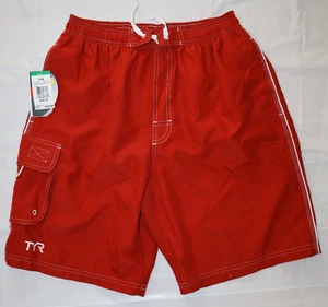 TYR Challenger Herren Badeshorts Rot Größe M Neu mit Etikett - Bild 1 von 3
