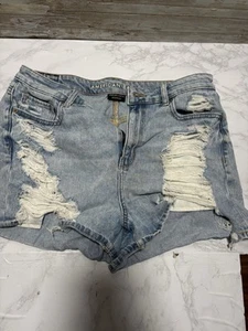 American Eagle AE Comfort Stretch Mom Shorts Size 10 Ladies Distressed Shorts - Picture 1 of 5