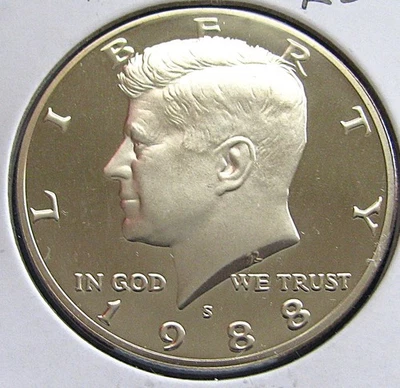 1988 P Kennedy Half Dollar - Proof from Mint Set - #RB122 - Image 1 of 2