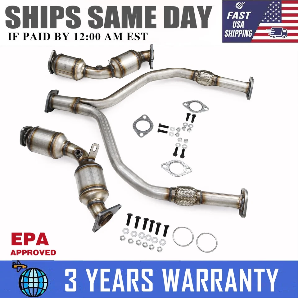 Fits for Infiniti G37 2009 2010-2013 3.7L Catalytic Converter with Flex Y-Pipe - Image 1 of 4
