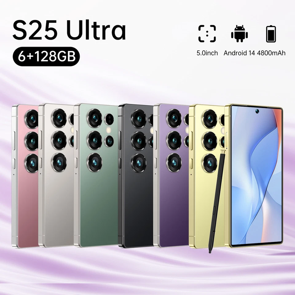 New S25 Ultra 5G Smartphone 5.0" Factory Unlocked Android Cellphones Dual SIM - Bild 1 von 4