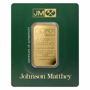 1 oz Gold Bar - Johnson Matthey (In Assay) - Picture 1 of 4
