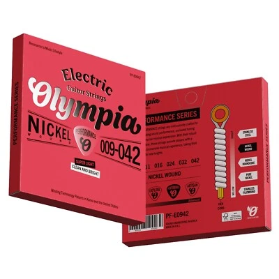 Olympia Electric Guitar Strings 09-42 / 10-46 / 11-49 Nickel-wound UK Exclusive