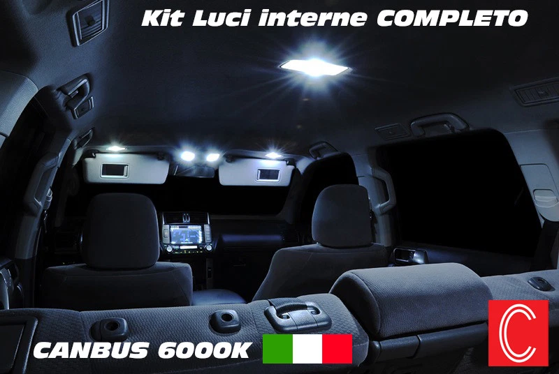 KIT LED INTERNI FIAT MULTIPLA ANTERIORE + POSTERIORE + LUCE BAGAGLIAIO 6000K - Immagine 1 di 1