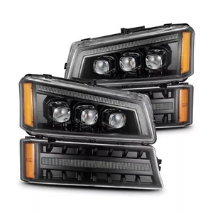 AlphaRex For 2003-2006 Chevrolet Silverado Projector Headlights with LED Bumper - Picture 1 of 14