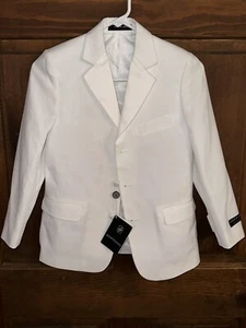 Nos Sopran Junior weiße Smokingjacke & -hose Größe 10 Reg - Bild 1 von 9