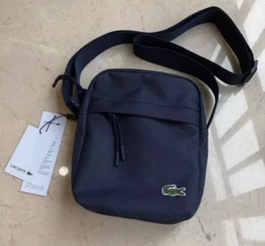 Men's Lacoste Navy Blue Vertical Camera Cross Body Bag Fashion Trend NEW GIFT - Picture 1 of 5