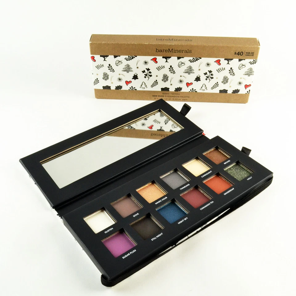 bareMinerals Gen Nude 12 Shades Eyeshadow Palette Good Tidings - New - Image 1 of 1