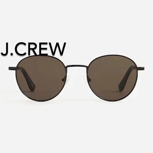 (NEW) Women’s J.Crew Black Round Wire-Frame Sunglasses - Size: OS (Msrp: $79.50) - Picture 1 of 14
