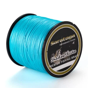 8 Stränge 300m blau hervorragend Dyneema Saratoga geflochtene Angelschnur extremer Zopf - Bild 1 von 8
