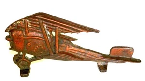 VINTAGE 1930'S CAST IRON BIPLANE DOORSTOP - Picture 1 of 5