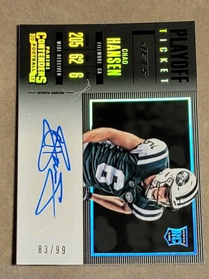2017 Panini Contenders Rookie Ticket Variation With Auto /99 #275 Chad Hansen  - Image 1 of 4