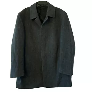 Lauren Ralph Lauren grau Herringbone Wollmantel Pfau Topmantel Jacke Herren L - Bild 1 von 6