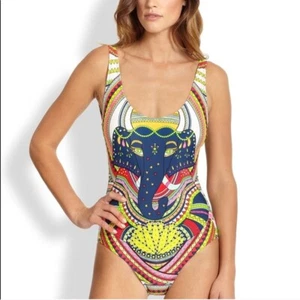 Mara Hoffman NWT $276 XS XSmall Elephant Ganesh Strappy Back One Piece Swimsuit - Picture 1 of 12