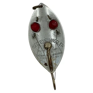 Vintage Hofschneider Red Eye Wiggler Fishing Lure Spoon Weedless Rochester NY - Picture 1 of 6