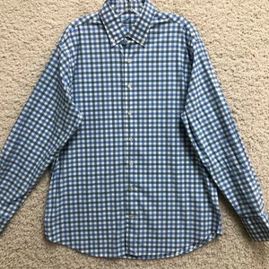 Camicia Horn Legend con bottoni grande blu adulto a quadri performance lusso uomo L - Foto 1 di 8