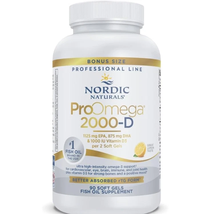 Nordic Naturals ProOmega Fish Oil 90 Softgels Concentrated Omega-3 Supplement. - Image 1 of 4