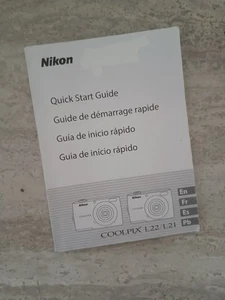 2010 Nikon CoolPix L22/L21 Quick Start Guide, Pre-owned - Picture 1 of 4