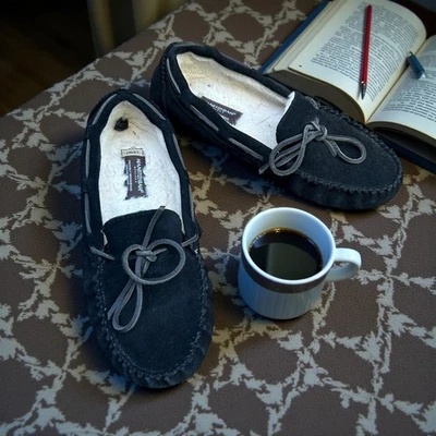 Manitobah Mukluks Zapatillas Mocasín Cuero Gamuza Negras Talla Mujer 9 Hombre 7 Foto 1 de 4