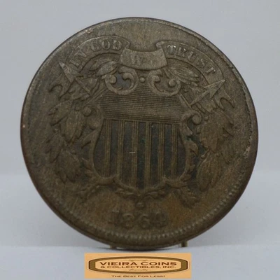 1864 Two-Cent Piece, 2 Cents Piece - #C53546NQ - Image 1 of 2