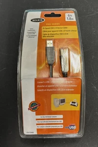 Belkin Pro Series USB 2.0 Cable 6ft A Male to B Male Hi-Speed Printer Cord – New - Picture 1 of 6