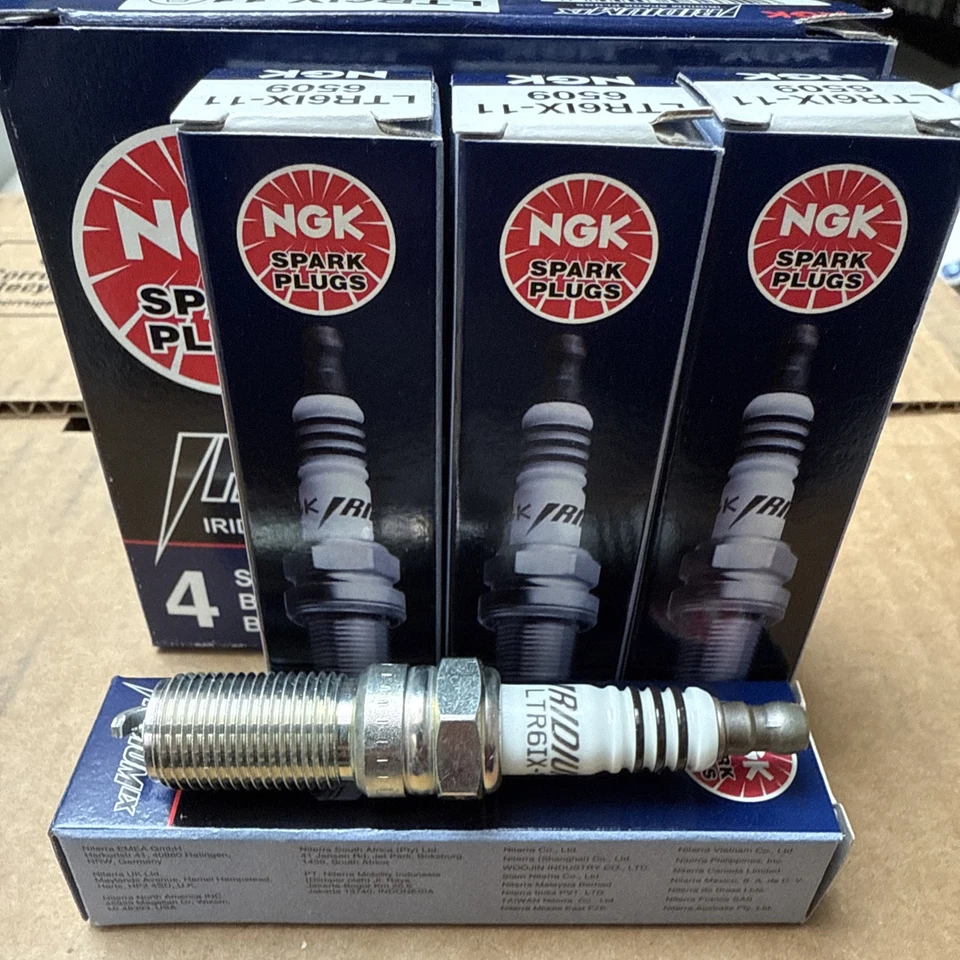 Bujías de alimentación de rendimiento de resistencia NGK IRIDIUM IX nuevas 4 piezas LTR6IX11 # 6509 Foto 1 de 3
