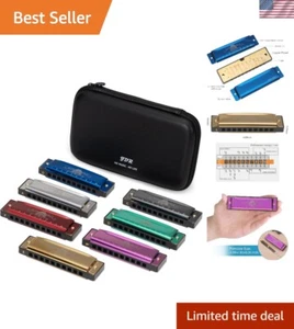 Portable 7-Key Harmonica Set with EVA Case - Ideal for All Musicians & Gifting - Picture 1 of 9