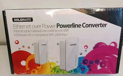 Solidmate Ethernet Over Power Adapter Powerline Converter 200mbps Ethernet  - Image 1 of 4