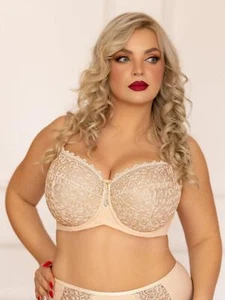Kris Line Coffee Betty Full Coverage Soft Cup Bra in Bands 30 through 40 - Picture 1 of 5
