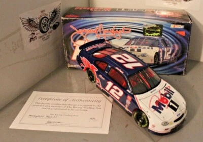 1999 Jeremy Mayfield Mobil 1 1/24 Action NASCAR Diecast Autographed - Image 1 of 2