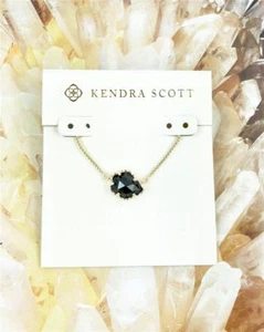 Neu mit Etikett Kendra Scott Tess Halskette schwarz Anhänger vergoldet - Bild 1 von 1