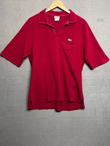 Lacoste Herren Poloshirt Gr. 6 XL Rot Kroko Alligator Logo Baumwolle Kurzarm - Bild 1 von 8