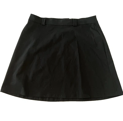 Falda Torrid Para Mujer Plus 18 Negra Poliéster Informal Frente Plano Cinturón Lazos Preppy Foto 1 de 4