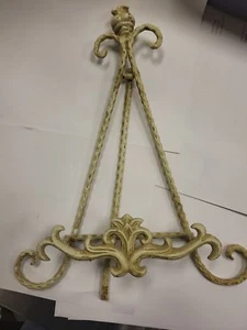 Vintage Ornate Metal Decorative Tabletop Easle Picture Display Plate Stand - Picture 1 of 2