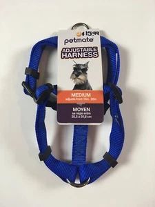 PETMATE 5/8 x 14-20 POLLICI - IMBRACATURA REGOLABILE BLU - NUOVA - Foto 1 di 9