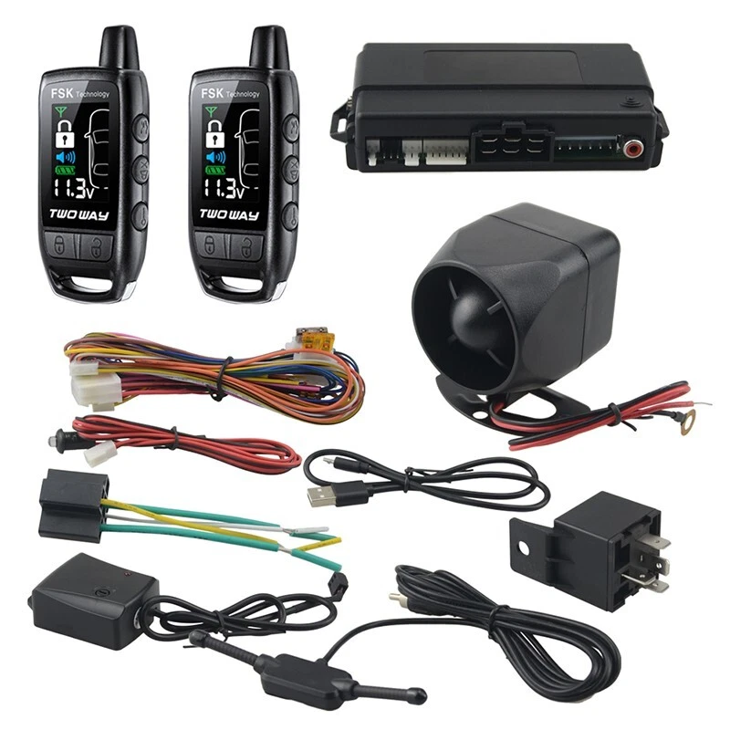 EASYGUARD 2 Way car Alarm with Rechargeable LCD Pager Vibration Alarm 868Mhz - Image 1 of 4