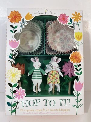 Meri Meri Hop to It Cupcake Decorating Kit with Liners and Toppers Open Box - Image 1 of 4