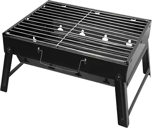 Holzkohlegrill Picknickgrill Edelstahl Camping Grill Outdoor Garten BBQ Party - Picture 1 of 8