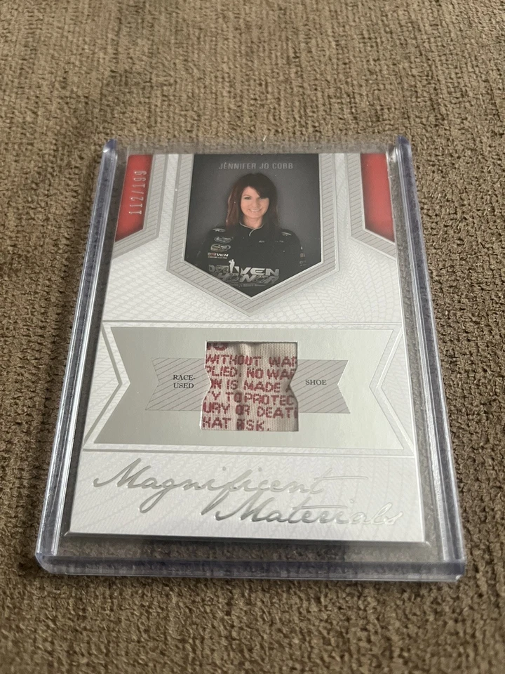 Jennifer Jo Cobb 2013 Fan Fair Shoe Card Used Worn /199 Nascar Trucks - Image 1 of 1